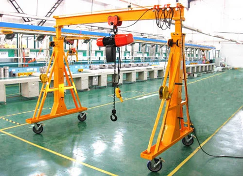 Small Portable Rackless Mobile Workshop 3 Ton 5 Ton 3 Ton Adjustable Height Mini Movable Gantry Crane with Low Price and High Quality
