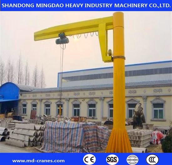 Shandong Mingdao Pendant Control Electric 1.5ton Floor Mounted Jib Crane