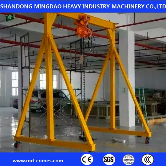 CE/SGS Approved Factory 0.5ton 1ton 2ton Small Light Duty Mobile Portable Mini Movable Gantry Crane with Low Price